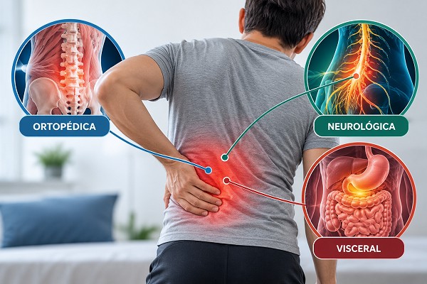 Dor nas costas: quando é ortopédica, neurológica ou visceral?